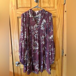 Long Tall Sally Purple Floral Dress